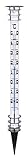 TFA Dostmann Jumbo analoges Gartenthermometer, 12.2002, mit Erdspieß, schwarz, L 136 x B 136 x H 1150 mm