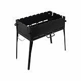 Holzkohlegrill Klappbar Mangal BBQ für 8 Spieße Schaschlik Grill Klappgrill Campinggrill Picknickgrill tragbarer Koffergrill