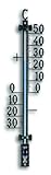 TFA Dostmann Analoges Thermometer, 12.5000, aus Metall, wetterfest, 16, 5cm hoch, mit Befestigungsmaterial, Außentemperatur, Außen, schwarz