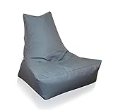 Mesana XXL Lounge-Sessel, ca. 100x90x80 cm, Sitzsack für Outdoor & Indoor, wasserabweisend, viele verschiedene Farben, grau
