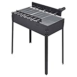 Mangal Grill 2in1 inkl 8x Drehspieße mit Motor und Grillrost Schaschlik Standgrill