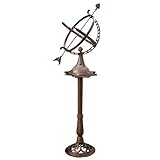 Sonnenuhr 122cm Eisen Garten Dekoration Nostalgie antik Stil sundial