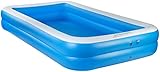 Speeron Swimmingpool: Aufblasbares Jumbo-Planschbecken, 305 x 183 x 51 cm, blau-weiß (Pools, Family-Pool, aufblasbar)