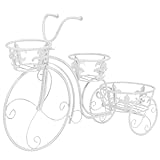 vidaXL Blumentreppe Fahrradform Vintage Metall Blumenständer Pflanzenständer