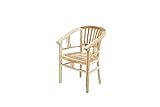 Ploß Sessel New Orleans Eco - Teakholz-Sessel mit SVLK-Zertifikat - Gartensessel Holz Braun - Garten-Möbel aus Teak - bequemer Holzsessel - Holzstuhl für Terrasse, Garten oder Balkon, 60 x 62 x 88 cm