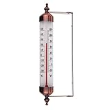 Außenthermometer mit Bronze-Effekt Design, Stilvolles Gartenthermometer, Outdoor, geeignet für Außentemperaturanzeige, Wand, Gewächshaus, Garage, einfach aufzuhängen