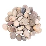 Liekadijiae 25 Stück Groß Steine zum Bemalen, Zierkies Kiesel, Kies Dekosteine Naturstein, Strand Kiesel, Zierkies Flusskiesel Malsteine, für Bunte Malerei & Dekoration