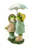 UDO Schmidt 51150 Wetter Frosch Pärchen mit Schirm 31cm Garten Tier Figur