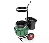 WESTMANN Hand- & Gartenwagen | 40x56x104 cm Grün | Werkzeugtrolley Set | Transportwagen für Gartenwerkzeug aus Metall | bis 40 kg belastbar