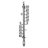 Lantelme Gartenthermometer Metall 41cm Aanalog Thermometer für Garten Außen Wandthermometer für Haus auch für Innen als Zimmer Innenthermometer groß xxl (41cm Metall)