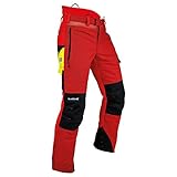 Pfanner 101761/M Schnittschutzhose 'Ventilation' Größe M in rot/schwarz