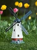 Solar Windmühle mit LED-Beleuchtung und mit viel Liebe zum Detail