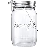 SONNENGLAS Classic 1000ml | Die Original Solarlampe/Solar-Laterne im Einmachglas aus Südafrika | Bekannt aus Pro7 Galileo | USB Anschluss | warmweiße LEDs | Fair Trade