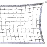 SIVENKE Volleyball Netz faltbar Standard 9.5m x 1m Volleyball Ersatznetz Garten/Strand Sport Net für Federball Tennis Volleyball inkl. Tragetasche