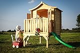 Stelzenhaus mit rutsche aus Holz - Spielhaus im Freien für Kinder - B175xL146xH212 cm/1,1m2 Gartenspielhaus - Garten-Sommerhaus für Kinder M550A