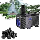 YAOBLUESEA Eco Teichpumpe Wasserpumpe Bachlaufpumpe 3600l/h 20W