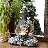 Buddha-Statue mit Teelichthalter von INtrenDU | 31 cm hoch
