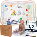 TummyTime Wassermatte XXL by Freudeskind, Baby Wasserspielmatte, 100% Phtalate- & BPA-frei ab 0, 3, 6, oder 9 bis 24 Monate, Sensorische Montessori Spielmatte, Babyspielzeug Bauchlage