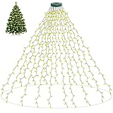 aneeway Lichterkette Weihnachtsbaum WarmWeiß, Weihnachtsbeleuchtung mit 8 Leuchtmodi, 400 LEDs Weihnachtsbaum Lichterketten mit Timerfunktion Ausgestattet, für Partys, Weihnachten, Deko, Hochzeit