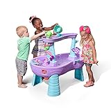 Step2 Rain Showers Wasserspieltisch Einhorn/Unicorn | Großer Wassertisch mit 13-teiligem Zubehörset | Garten Wasser Spieltisch für Kinder in Violett und Blau
