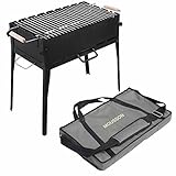 INTEROS KLAPPGRILL*REISEGRILL*MANGAL*GARTENGRILL*SCHASCHLIK*Grill Prometheus-8VBR für 8 Spieße mit Grillrost und Tasche