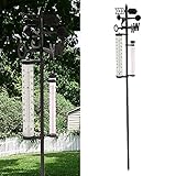 Cepewa Garten Wetterstation Barometer Regenmesser Thermometer Windgeschwindigkeit 150 cm