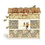 bambuswald© Insektenhotel 29,5 x 10 x 28,5 cm | Bienenhotel Unterschlupf für Insekten - Insektenhaus Naturmaterialien. Gelebter Natur- & Artenschutz für Zuhause -Nistkasten Haus wildbienenhotel Schutz