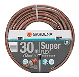 Gardena Premium SuperFLEX Schlauch 13 mm (1/2 Zoll), 30 m: Gartenschlauch mit Power-Grip-Profil, 35 bar Berstdruck, hochflexibel, formstabil, UV-beständig (18096-20) schwarz