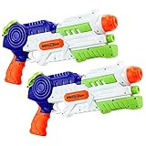 lenbest Wasserpistole, 2 Pack Wasser Blaster, 1.2L Großer Kapazität, Super Squirt Wasserpistolen - Sommer Partys, Pool, Garten Wasser Geschenk für Kinder Jungen Mädchen (1200ml)