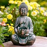 Buddha-Gartenfigur mit Kerzenhalter von Yeomoo | 20 cm hoch