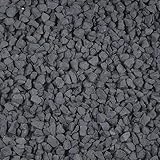 GarPet Zierkies 25 kg 8-11 mm Ziersplitt Basalt Anthrazit Aquarium Garten Weg Kies Steinteppich