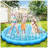 GLINKADO Splash Pad 170cm, Wasserspielmatte Sommer, Garten, Wasserspielzeug für Babys, Kinder, Hunde und Haustiere