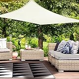 HAIKUS Sonnensegel Wasserdicht Rechteckig 2x3m Sonnenschutz Wasserabweisend Premium PES Polyester mit UV Schutz für Balkon Garten Terrasse Creme 3x2m