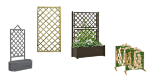 BOGATECO Rankgitter aus Haselnuss für Kletterpflanzen Holz Rankhilfe Perfekt für den Garten 100 x 200 cm Balkon und Terrasse