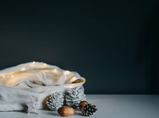 Zapfenanhänger als DIY Weihnachsdeko aus natürlichen Materialien